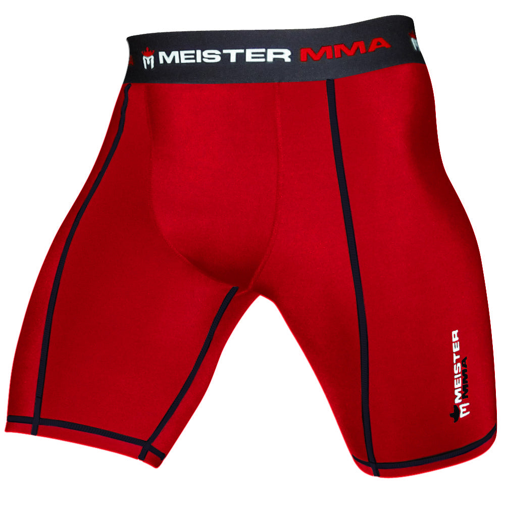 Meister Compression Rush Shorts w/ Cup Pocket Red [1061RDBK] 19.99