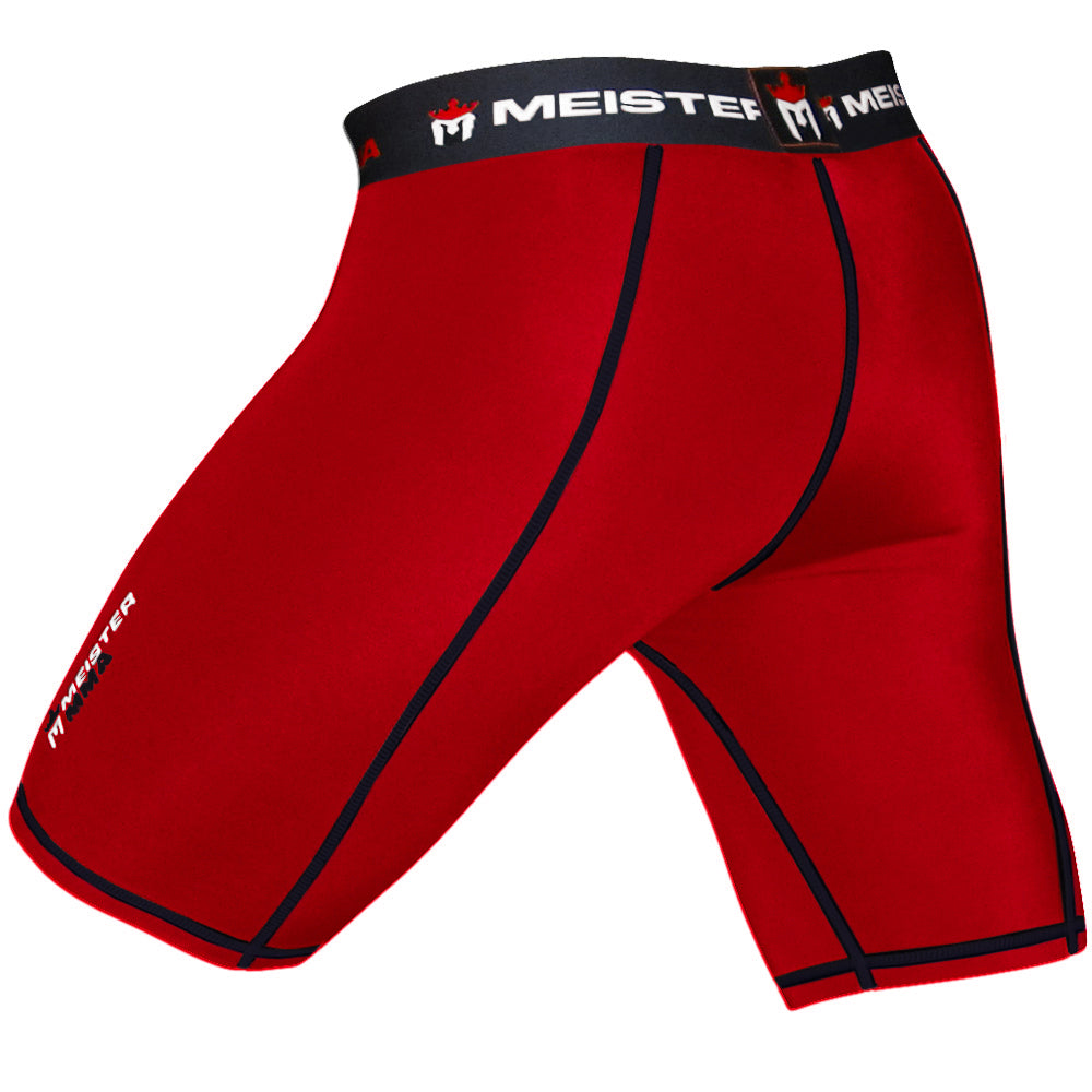 Meister Compression Rush Shorts w/ Cup Pocket Red [1061RDBK] 19.99