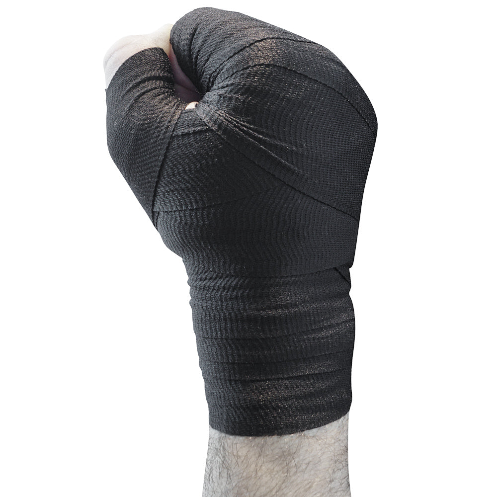 Meister Traditional Elastic Gauze Hand Wraps Black 10 Pack