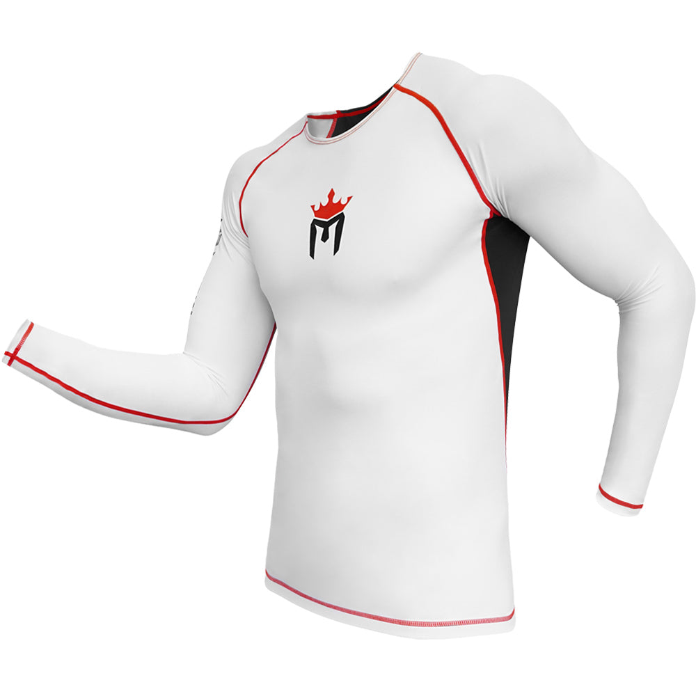 Meister Rush LongSleeve Rash Guard White/Red [1072RGWTRD] 29.99