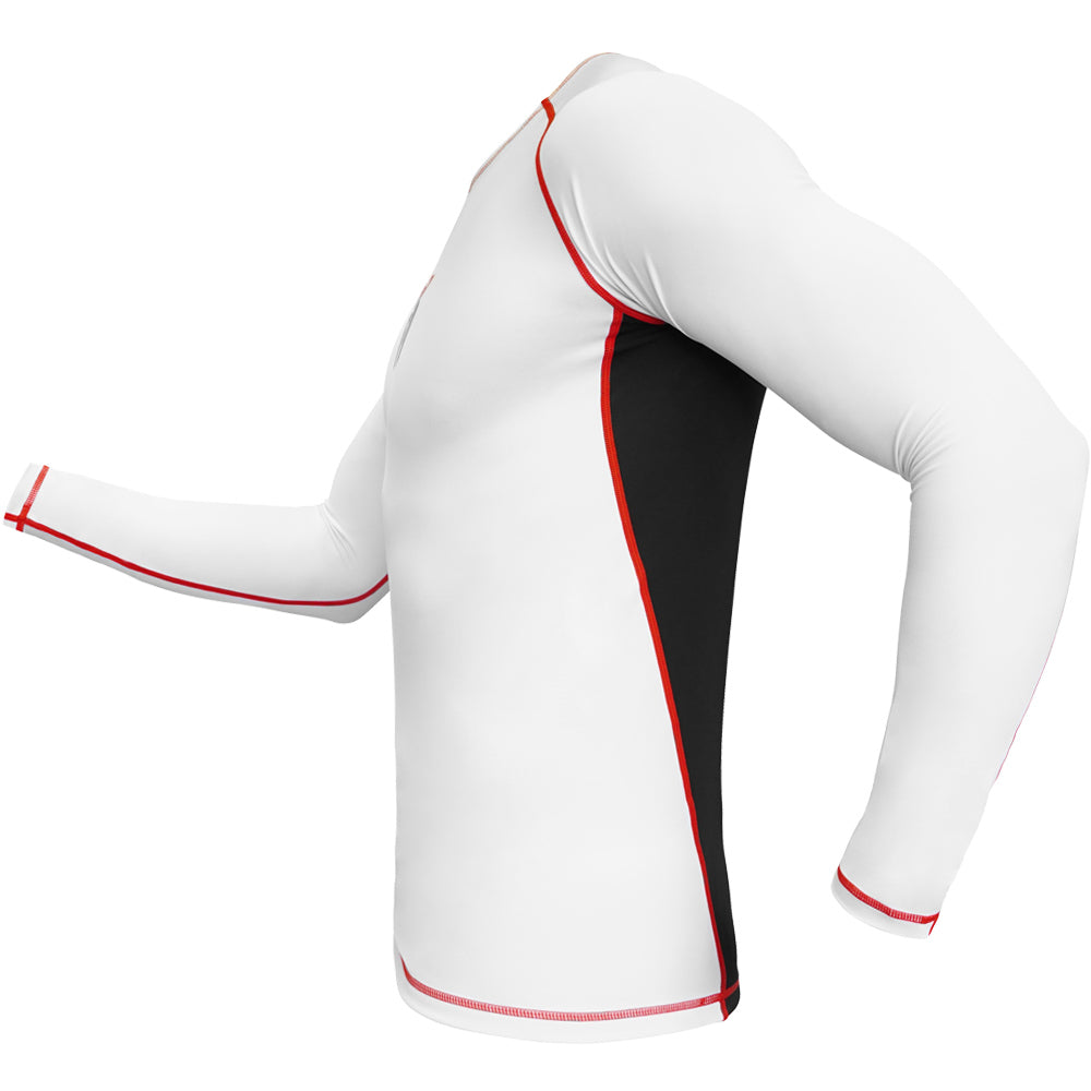 Meister Rush LongSleeve Rash Guard White/Red [1072RGWTRD] 29.99 Meister, Elite Gear