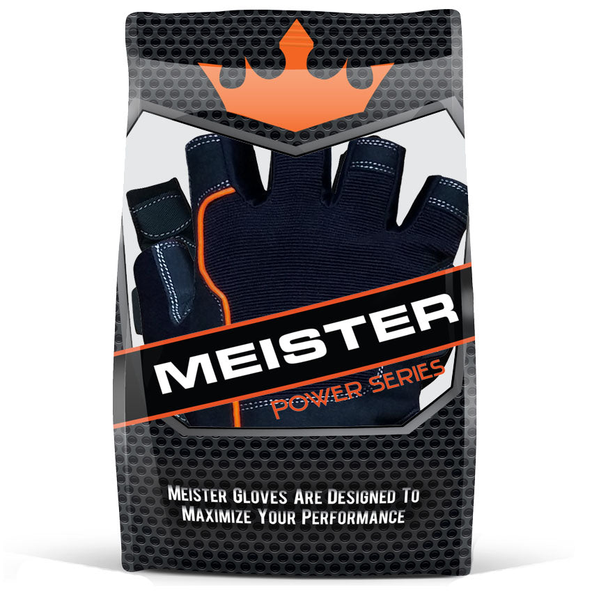 Meister Grip Fit Weight Lifting Gloves Black/Orange [1064BKOR] 18.99 Meister, Elite Gear
