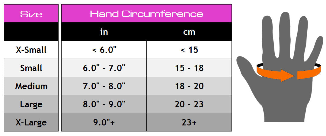 Mma Gloves Size Chart