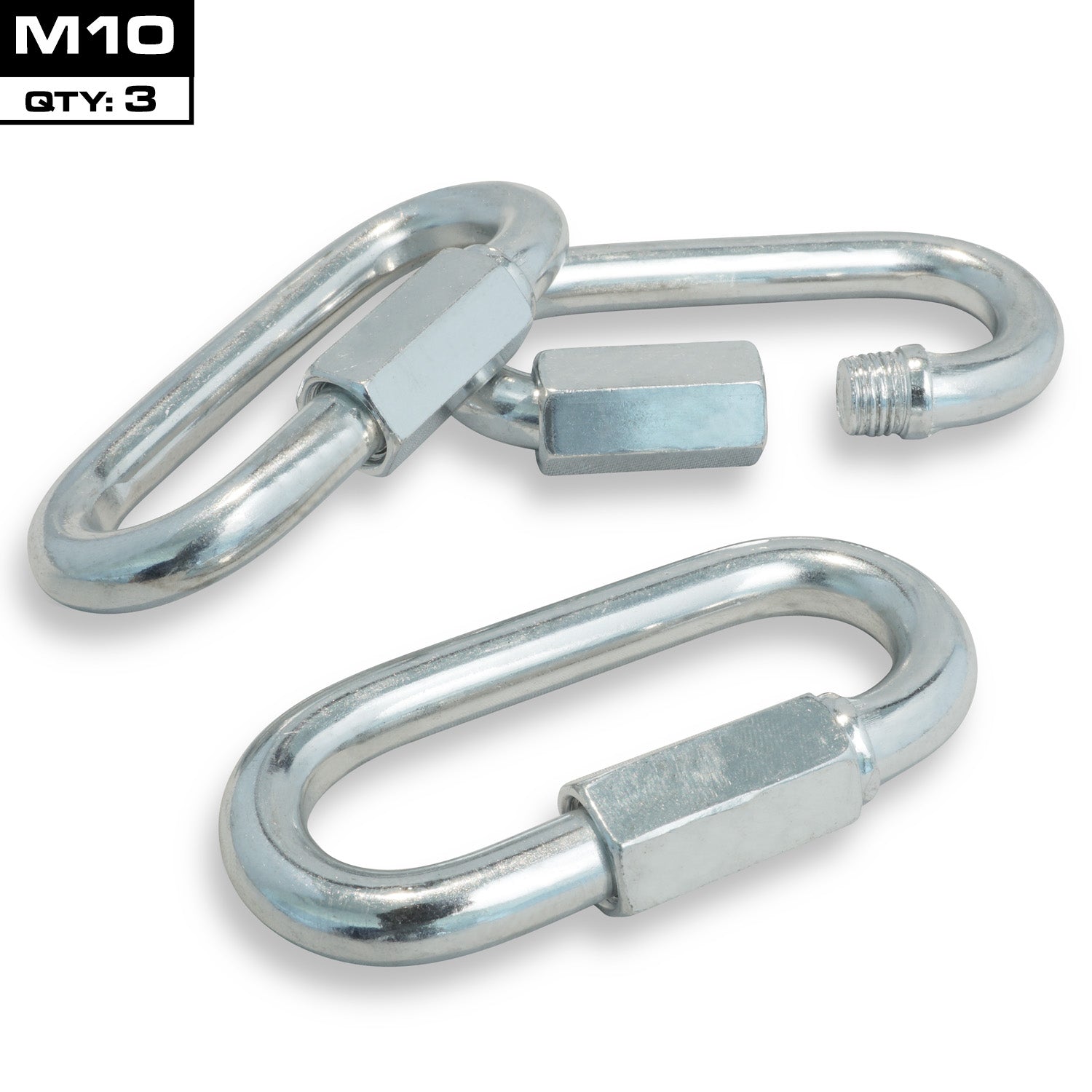 Meister Quick Link Screwlock Carabiners M10 x 3 Pack [1141CAM10X3