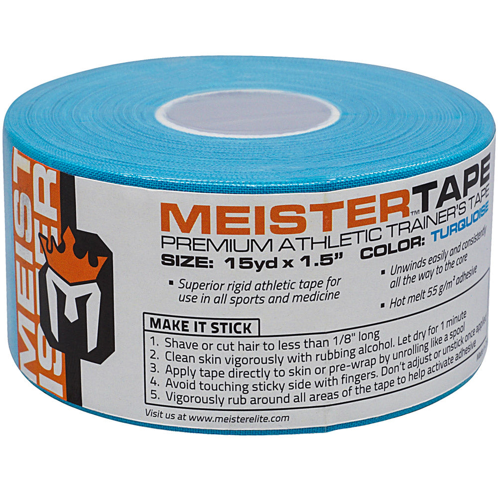 MeisterTape Premium Athletic Trainer's Tape 15Yd Turquoise