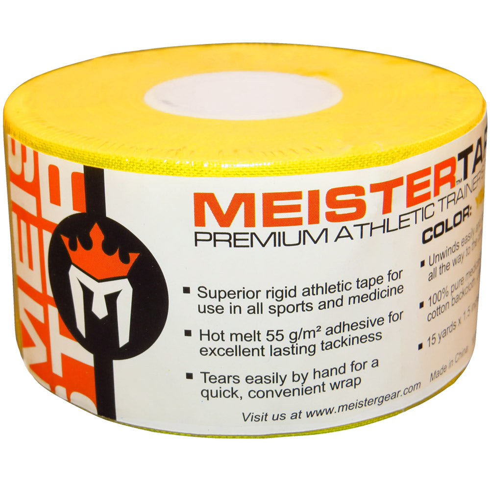 MeisterTape Premium Athletic Trainer's Tape 15Yd Yellow [1070AT15YL