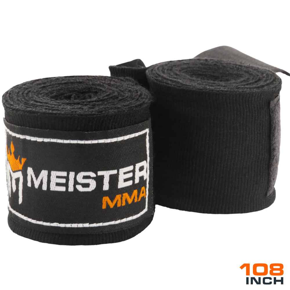 PAIR MMA Mexican Boxing Gloves Wrist MEISTER WHITE 180/" ELASTIC HAND WRAPS