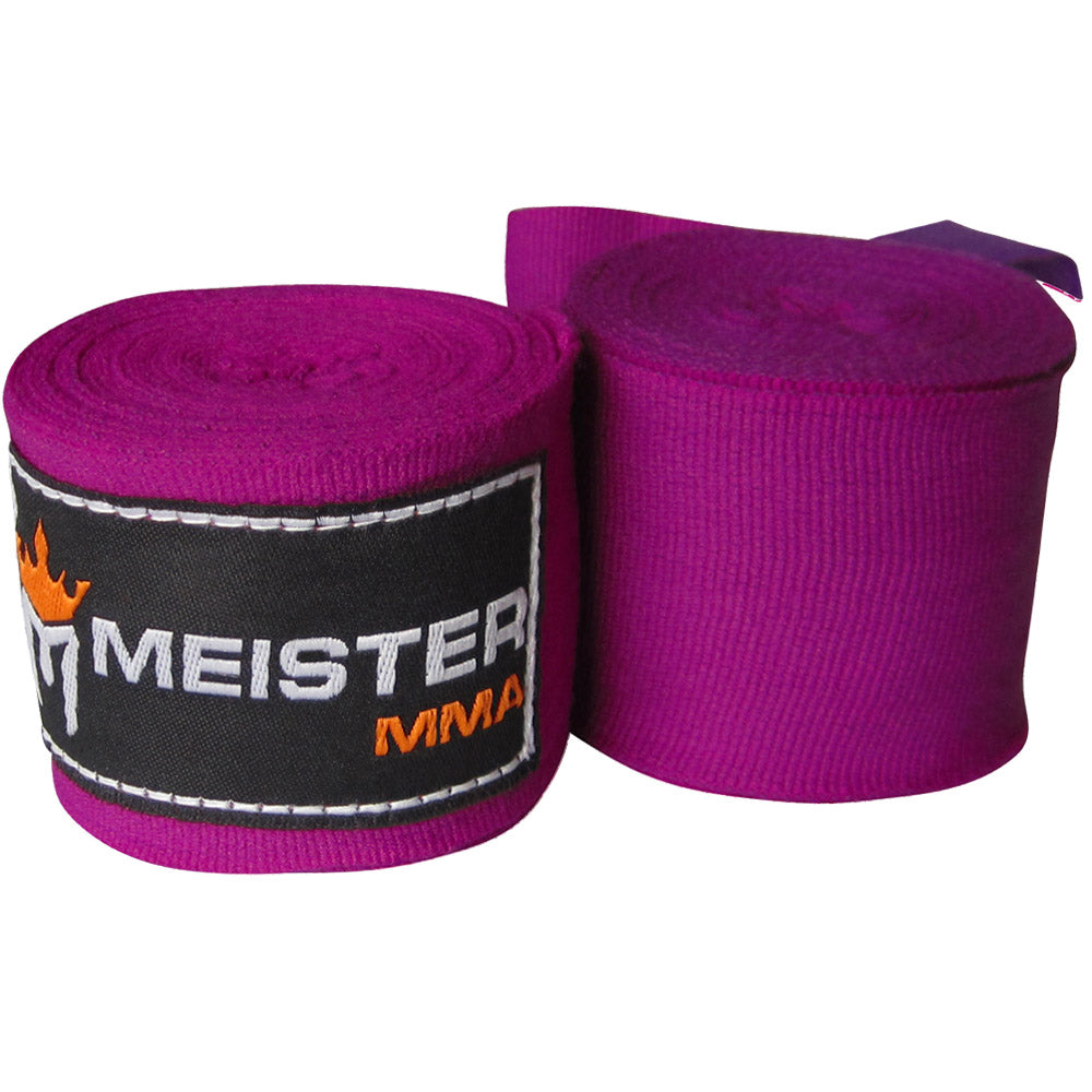180 SemiElastic Hand Wraps for MMA & Boxing (Pair) Purple [1009PL