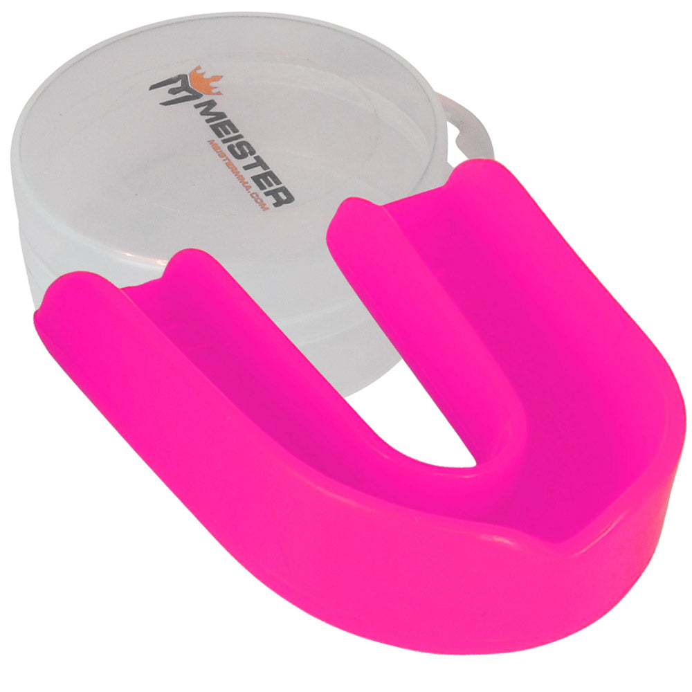 CUSTOM PINK SINGLE MOUTH GUARD w/ CASE Meister MMA Gum Shield Women's