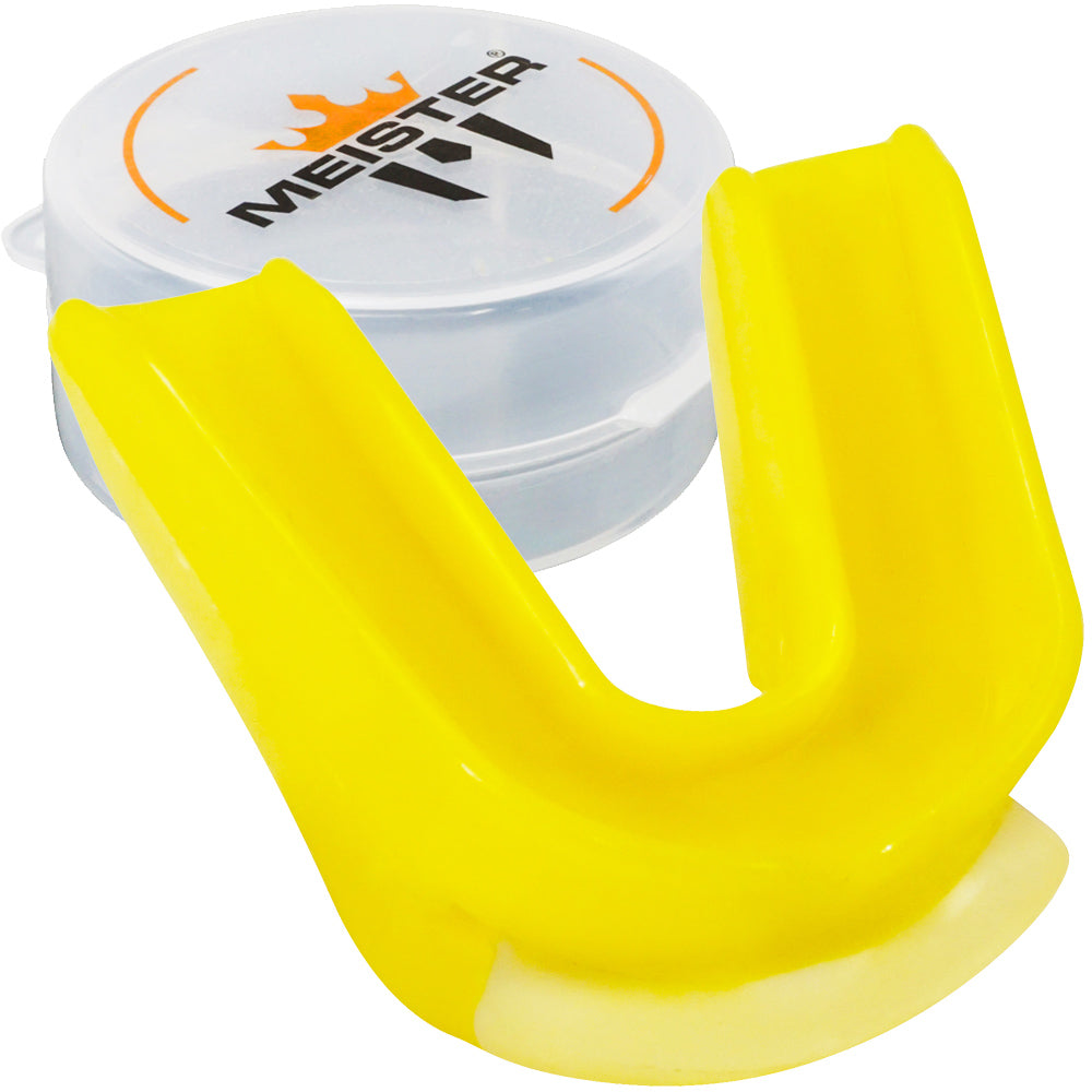 Yellow Moldable DOUBLE Mouth Guard w/ Case [1017YL] 4.99 Meister, Elite Gear & Apparel