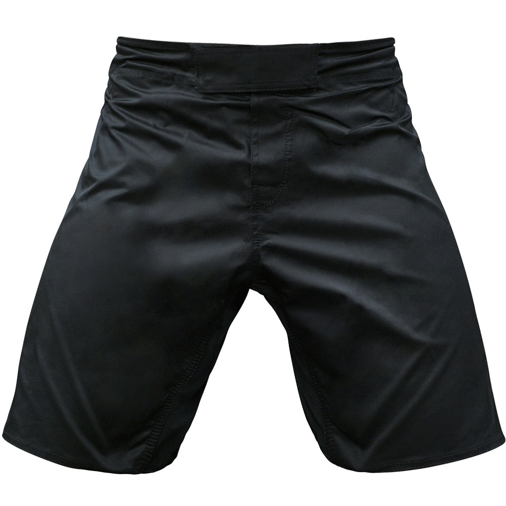 Meister Elite Flex Board Shorts – Blank Black MMA Fighter Shorts For Boxing, BJJ, Gym Workout