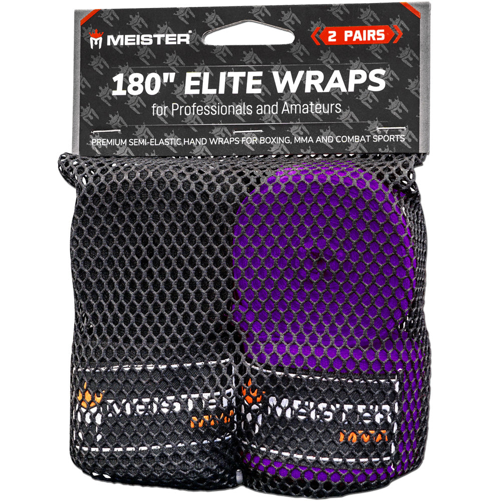 FJS 180/" HAND WRAPS BLACk//RED PREMIUM MMA Boxing Hand Wraps Wrist NEW
