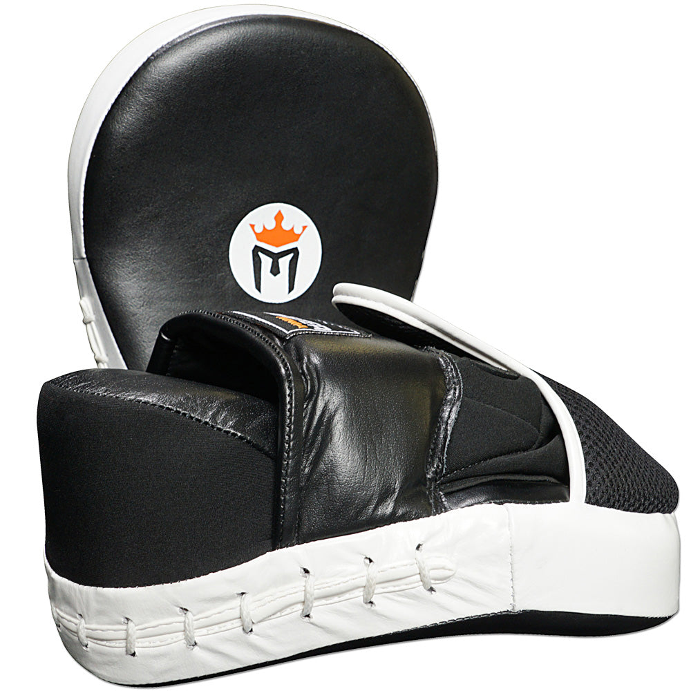 Pair Meister Cowhide Leather Curved Focus Mitts w// Wrist Support