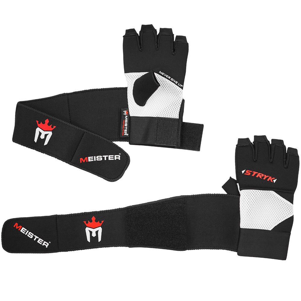 MEISTER PADDED PROWRAPS Inner Hand Wraps Gloves MMA Boxing Wrist Fight PAIR