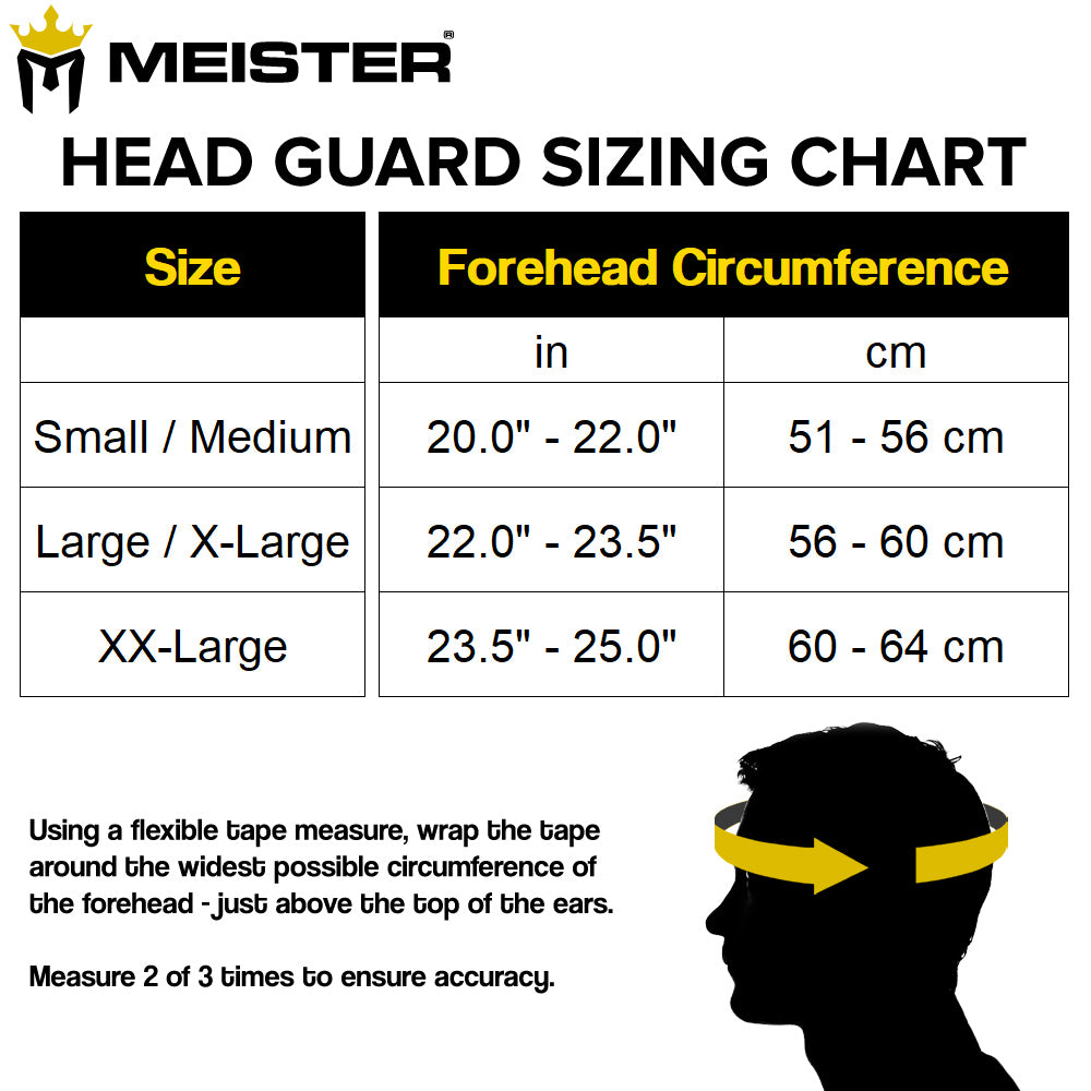 Boxing Headgear Size Chart